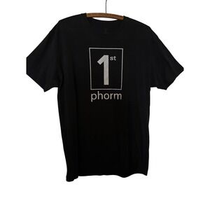 1st Phorm MensL Graphic T-Shirt Black Short Sleeve IAM1STPHORM Logo Workout